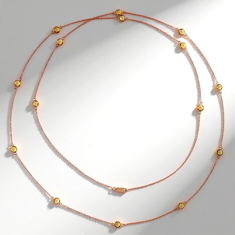 Collana in argento con Citrino Brandy (Adela Silber)