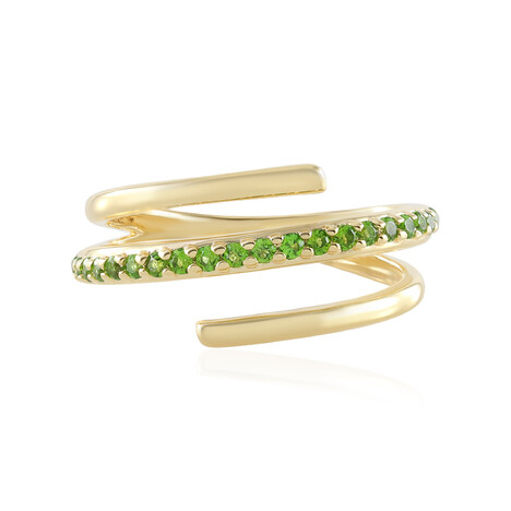 Anello in argento con Diopside Russo