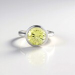 Anello in argento con Quarzo Ouro Verde