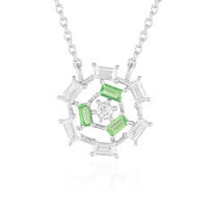 Zilveren halsketting met Lemshuku tsavorieten