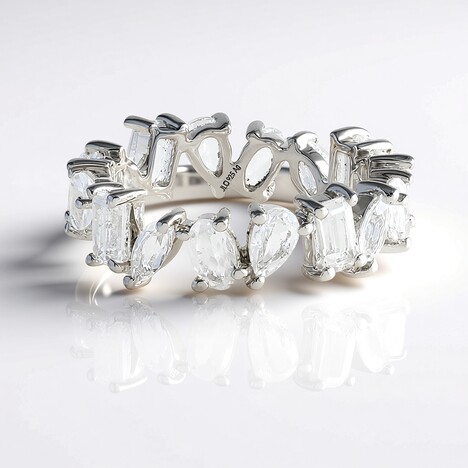 Anello in argento con Topazio Bianco