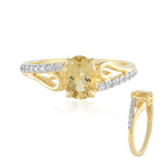 Anillo en plata con Berilo amarillo
