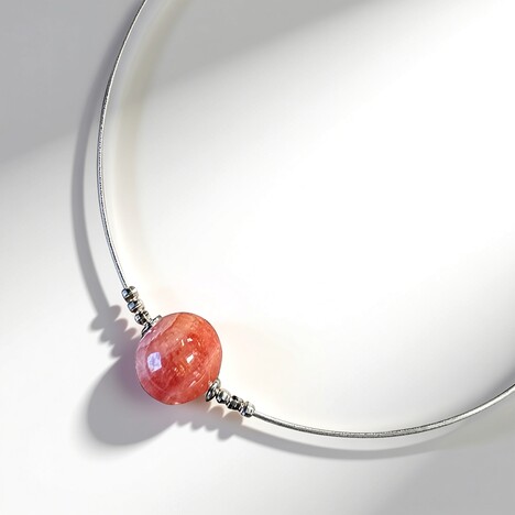 Collana in argento con Rodocrosite