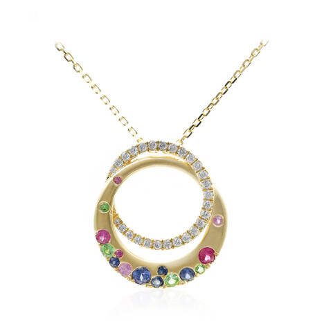 Collana in oro con Zaffiro Ceylon Blu (CIRARI)