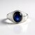 Anello in argento con Zaffiro Stellato Blu (de Melo Essence)