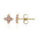 Pendientes en oro con Turmalina rosa de Nigeria (de Melo)