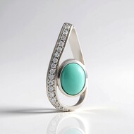 Pendentif en argent et Turquoise de Campitos
