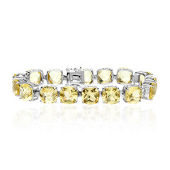 Brazalete en plata con Citrino de color limón