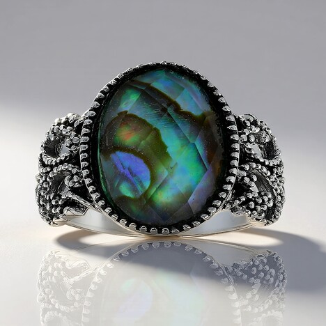 Anello in argento con Quarzo Bianco (Art of Nature)