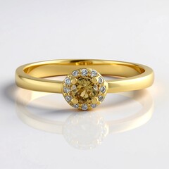 Anello in argento con Zircone Giallo