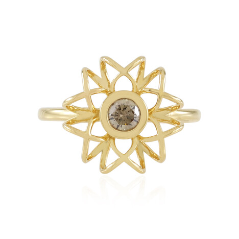 I2 Champagne Diamond Silver Ring (Ornaments by de Melo)