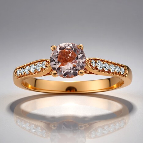 Anello in oro con Morganite AAA (CIRARI)