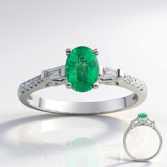Anello in oro con Smeraldo Zambia AAA (CIRARI)