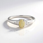 Anello in argento con Quarzo Occhio di Gatto