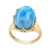 Bague en or et Larimar