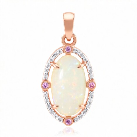 Ciondolo in oro con Opale Bianco Brasiliano