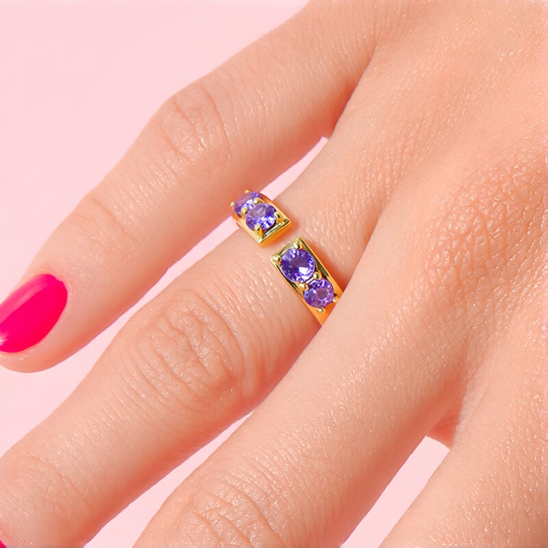 Anillo en oro con Tanzanita (KM by Juwelo)