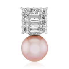 Ciondolo in argento con Perla Ming Porpora (TPC)