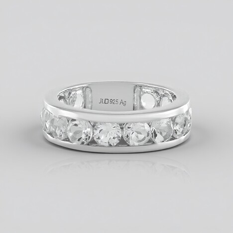 Anello in argento con Topazio Bianco