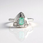 Bague en argent et Émeraude de couleur Paraiba (SAELOCANA)