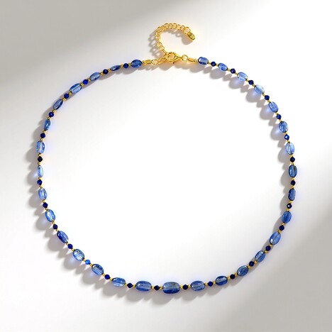 Collana in argento con Cianite del Nepal