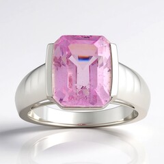 Anello in argento con Kunzite