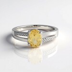 Bague en argent et Béryl jaune