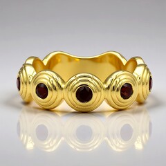 Anello in argento con Granato Mozambico