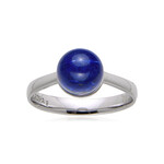 Zilveren ring met een lapis lazuli