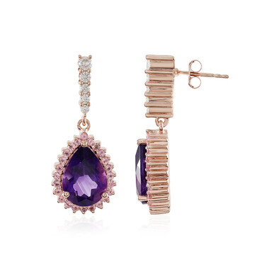 Sibirischer Amethyst-Silberohrringe (Adela Silber)