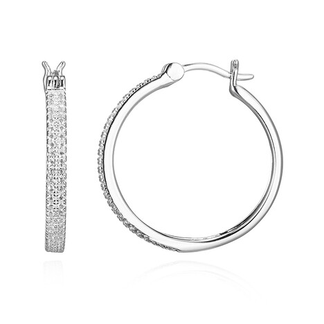 Weißer Topas-Silberohrringe