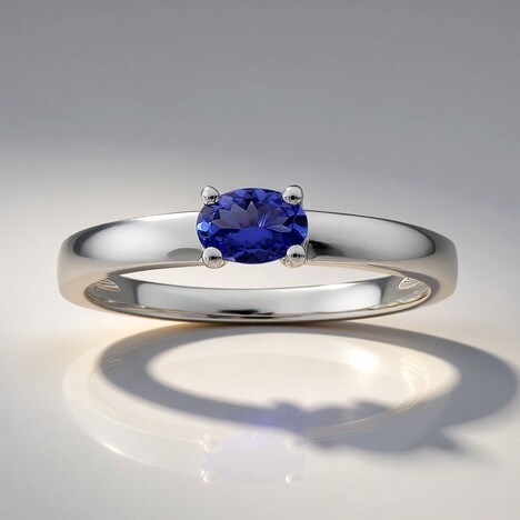 Anello in platino con Tanzanite AAA