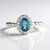 Anello in argento con Fluorite Blu Caraibico