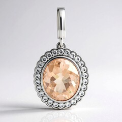 Ciondolo in argento con Morganite Brasiliana