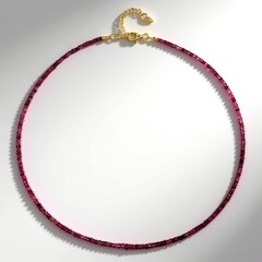 Collana in argento con Rubellite