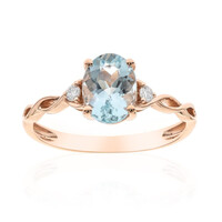 Gouden ring met een AAA Braziliaanse Aquamarijn (CIRARI)
