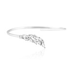 Brazalete en plata con Topacio blanco