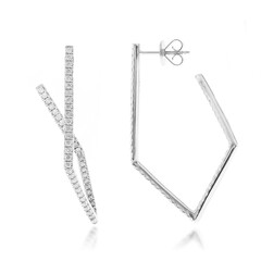 18K I1 (H) Diamond Gold Earrings (CIRARI)