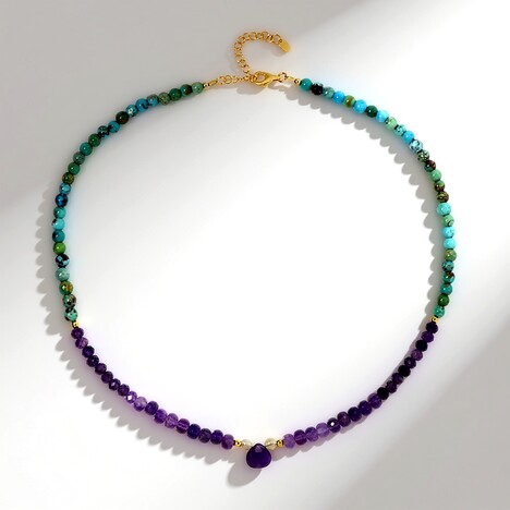 Collana in argento con Ametista Zambiana