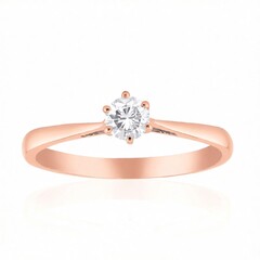 14K VVS1 (G) Diamond Gold Ring (Annette)