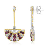 Burmesischer Rubin-Silberohrringe (Gems en Vogue)