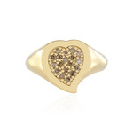 Bague en argent et Diamant chocolat I2