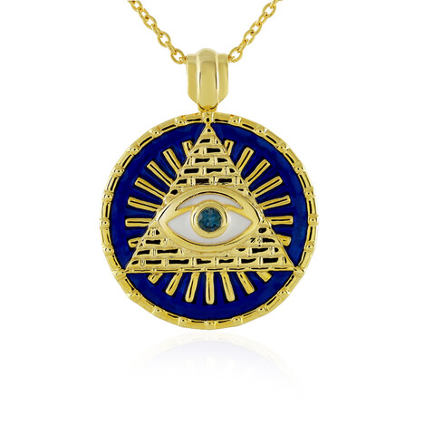 Collier en argent et Topaze bleu de Londres