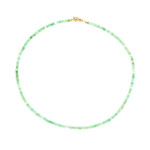 Collar en plata con Crisoprasa