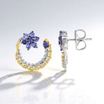 Orecchini in argento con Tanzanite (Gems en Vogue)