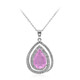 Lilac Quartz Silver Necklace