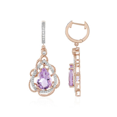 Lavendel-Amethyst-Silberohrringe