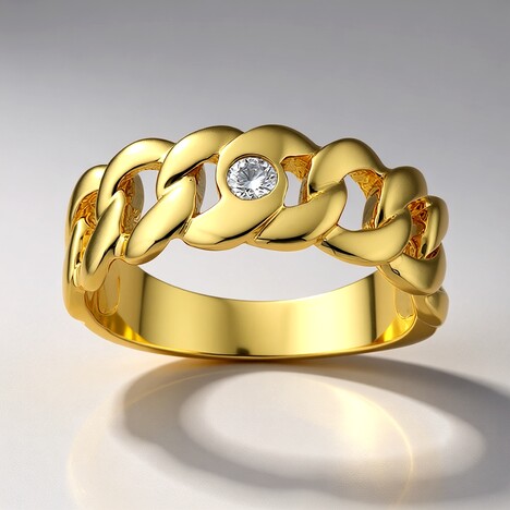 Anello in argento con Diamante SI1 (G) (Annette)