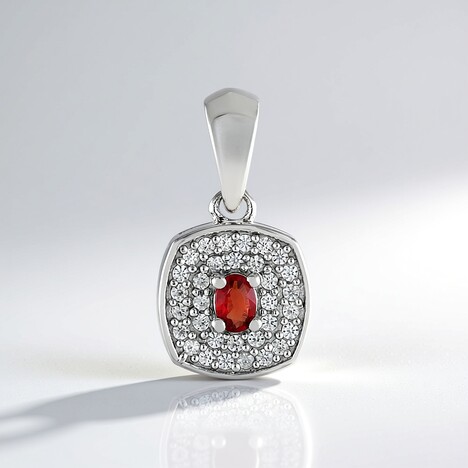 Pendentif en argent et Rubis de Tanzanie