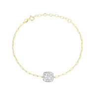 Brazalete en plata con Zircón (Adela Silber)